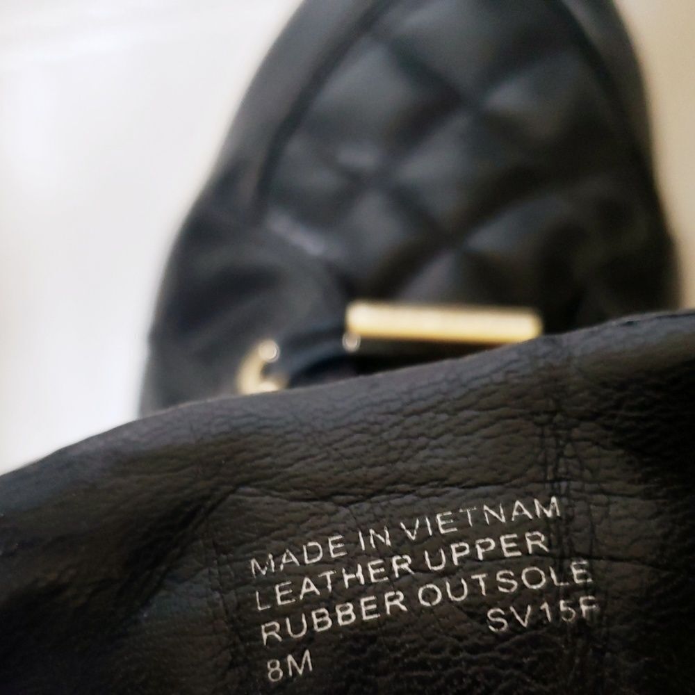 Michael Kors Black & Gold Leather Uppers - Picture 5 of 6